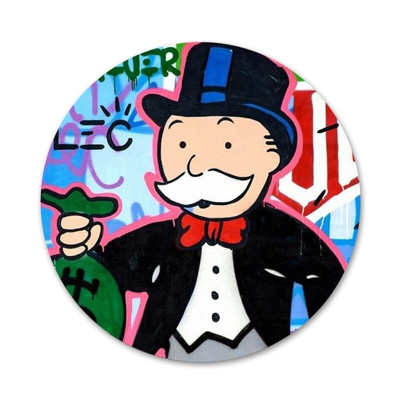 Cartoon Dollar Monopoly Badge Καρφίτσα Αξεσουάρ καρφίτσας για ρούχα Σακίδιο πλάτης Διακόσμηση δώρο 58mm