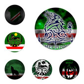 58 mm tšetšeeni hundi riigilipp ikoonid nööpnõelad märgi kaunistus prossid metallist märgid riiete jaoks seljakoti kaunistus