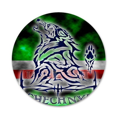 58 mm tšetšeeni hundi riigilipp ikoonid nööpnõelad märgi kaunistus prossid metallist märgid riiete jaoks seljakoti kaunistus