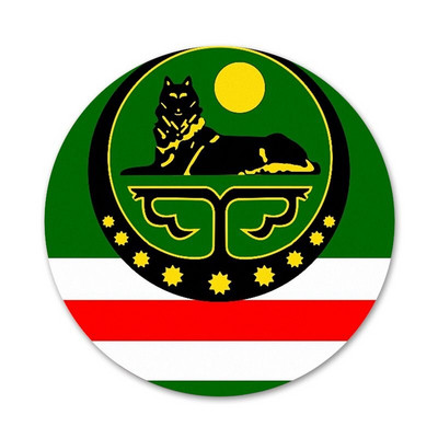 58 mm tšetšeeni hundi riigilipp ikoonid nööpnõelad märgi kaunistus prossid metallist märgid riiete jaoks seljakoti kaunistus