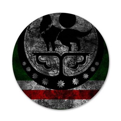 58 mm tšetšeeni hundi riigilipp ikoonid nööpnõelad märgi kaunistus prossid metallist märgid riiete jaoks seljakoti kaunistus