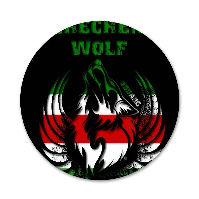 58 mm tšetšeeni hundi riigilipp ikoonid nööpnõelad märgi kaunistus prossid metallist märgid riiete jaoks seljakoti kaunistus