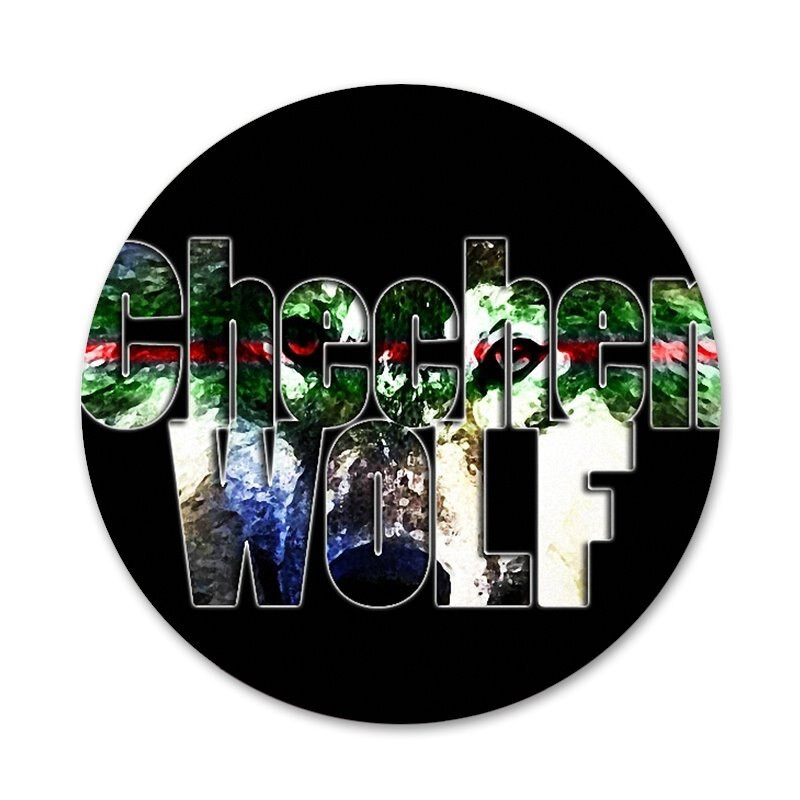 58 mm tšetšeeni hundi riigilipp ikoonid nööpnõelad märgi kaunistus prossid metallist märgid riiete jaoks seljakoti kaunistus