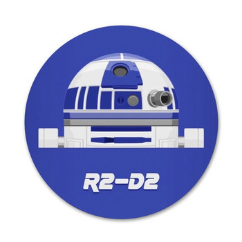 R2D2 Лунни икони Щифтове Декорация на значки Брошки Метални значки за дрехи Декорация на раница