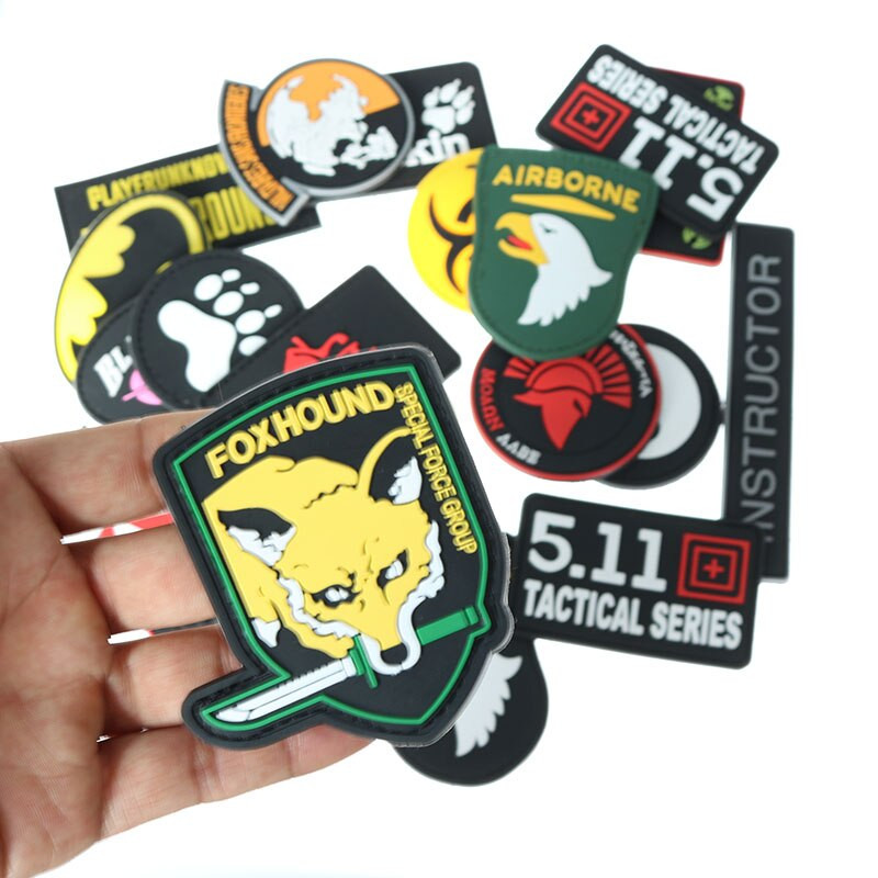 PVC kleebised Käepaela Taktika Big League Kicker Suurus Silmad Käpp Kummimärk Õues Moraal Sinine Armee Punane Sõjaväekoti kleebis