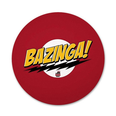 Bazinga The Big Bang Theory TV ženklelis Sagė Smeigtukai Priedai drabužiams Kuprinės dekoravimo dovana 58mm