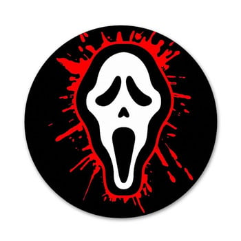 58 χιλιοστά Ghostface Scream Icons Καρφίτσες Διακοσμητικό σήμα Καρφίτσες Μεταλλικές κονκάρδες για ρούχα Διακόσμηση σακιδίου πλάτης