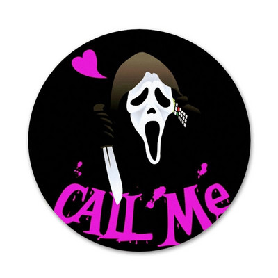 58 mm Ghostface Scream Icons Igle Dekoracija znački Broševi Metalne značke za odjeću Dekoracija ruksaka