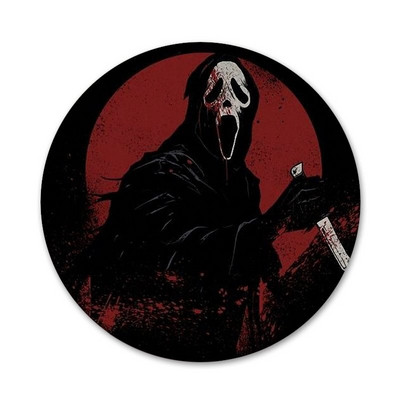 58 mm Ghostface Scream Icons Igle Dekoracija znački Broševi Metalne značke za odjeću Dekoracija ruksaka