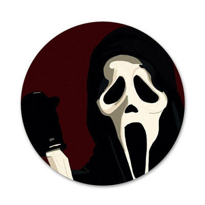 58 mm Ghostface Scream Icons Igle Dekoracija znački Broševi Metalne značke za odjeću Dekoracija ruksaka