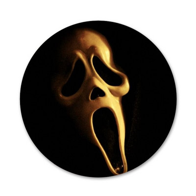 58 mm Ghostface Scream Icons Igle Dekoracija znački Broševi Metalne značke za odjeću Dekoracija ruksaka