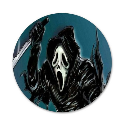 58 mm Ghostface Scream Icons Igle Dekoracija znački Broševi Metalne značke za odjeću Dekoracija ruksaka