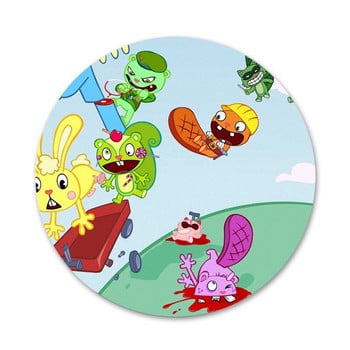 Happy Tree Friends Καρφίτσα καρφίτσα Cosplay Badge Αξεσουάρ για ρούχα Δώρο Δώρο πλάτης 58mm