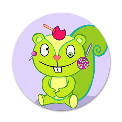 Happy Tree Friends broš igla Cosplay značka Dodaci za odjeću Ruksak Dekoracija Poklon 58 mm