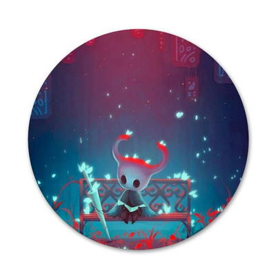 Hot Hollow Knight Black Icons Pins Dekoracija znački Broševi Metalni bedževi za odjeću Dekoracija ruksaka 58 mm