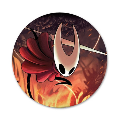 Hot Hollow Knight Black Icons Pins Dekoracija znački Broševi Metalni bedževi za odjeću Dekoracija ruksaka 58 mm