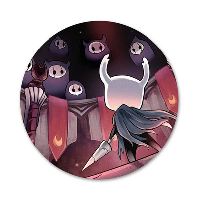 Hot Hollow Knight Black Icons Pins Dekoracija znački Broševi Metalni bedževi za odjeću Dekoracija ruksaka 58 mm