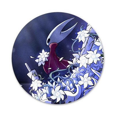 Hot Hollow Knight Black Icons Pins Dekoracija znački Broševi Metalni bedževi za odjeću Dekoracija ruksaka 58 mm