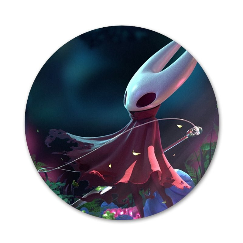 Hot Hollow Knight Black Icons Pins Dekoracija znački Broševi Metalni bedževi za odjeću Dekoracija ruksaka 58 mm