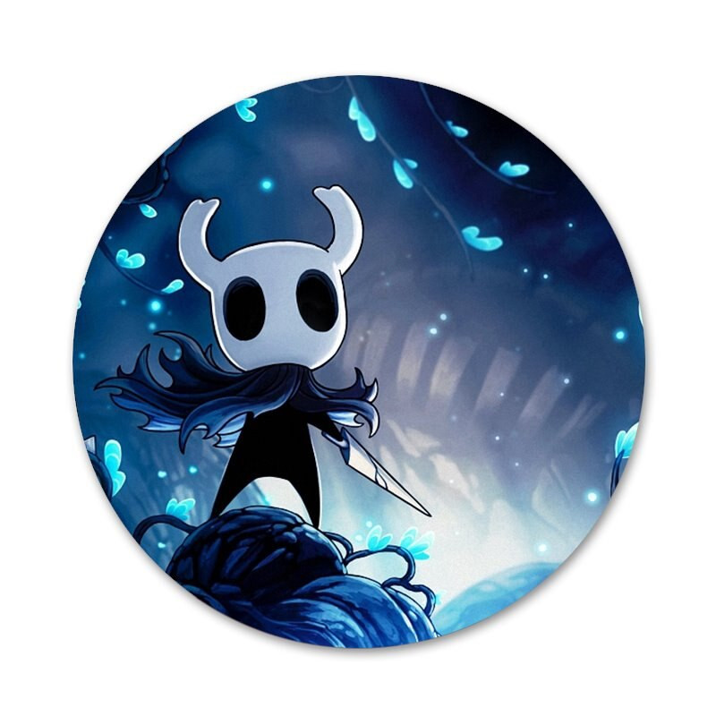 Hot Hollow Knight Black Icons Pins Dekoracija znački Broševi Metalni bedževi za odjeću Dekoracija ruksaka 58 mm