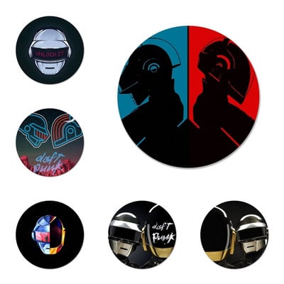 58mm Daft Punk Ειδική Προσφορά Κατακόρυφα εικονίδια Καρφίτσες Διακοσμητικό σήμα Καρφίτσες Μεταλλικές κονκάρδες για ρούχα Διακόσμηση σακιδίου πλάτης