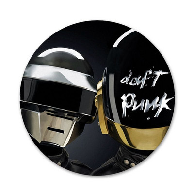 58 mm Daft Punk eripakkumine vertikaalsed ikoonid nööpnõelad märgi kaunistus prossid metallist märgid riiete jaoks seljakoti kaunistus