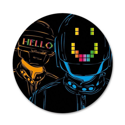58 mm Daft Punk eripakkumine vertikaalsed ikoonid nööpnõelad märgi kaunistus prossid metallist märgid riiete jaoks seljakoti kaunistus