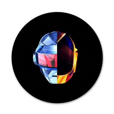 58 mm Daft Punk eripakkumine vertikaalsed ikoonid nööpnõelad märgi kaunistus prossid metallist märgid riiete jaoks seljakoti kaunistus