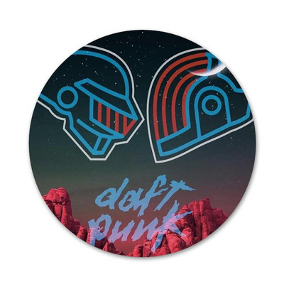 58 mm Daft Punk eripakkumine vertikaalsed ikoonid nööpnõelad märgi kaunistus prossid metallist märgid riiete jaoks seljakoti kaunistus