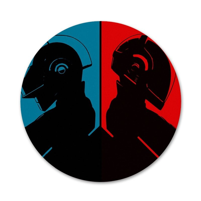 58 mm Daft Punk eripakkumine vertikaalsed ikoonid nööpnõelad märgi kaunistus prossid metallist märgid riiete jaoks seljakoti kaunistus