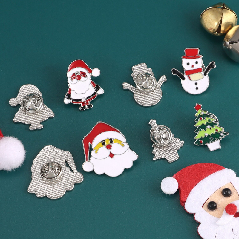 Χριστουγεννιάτικο σμάλτο καρφίτσα Άγιος Βασίλης Καμπάνες Άλκες Χιονάνθρωπος Χριστουγεννιάτικο δέντρο Μεταλλικές καρφίτσες Σήματα για γυναίκες Άνδρες Παιδικά δώρα Χριστουγεννιάτικο πάρτι
