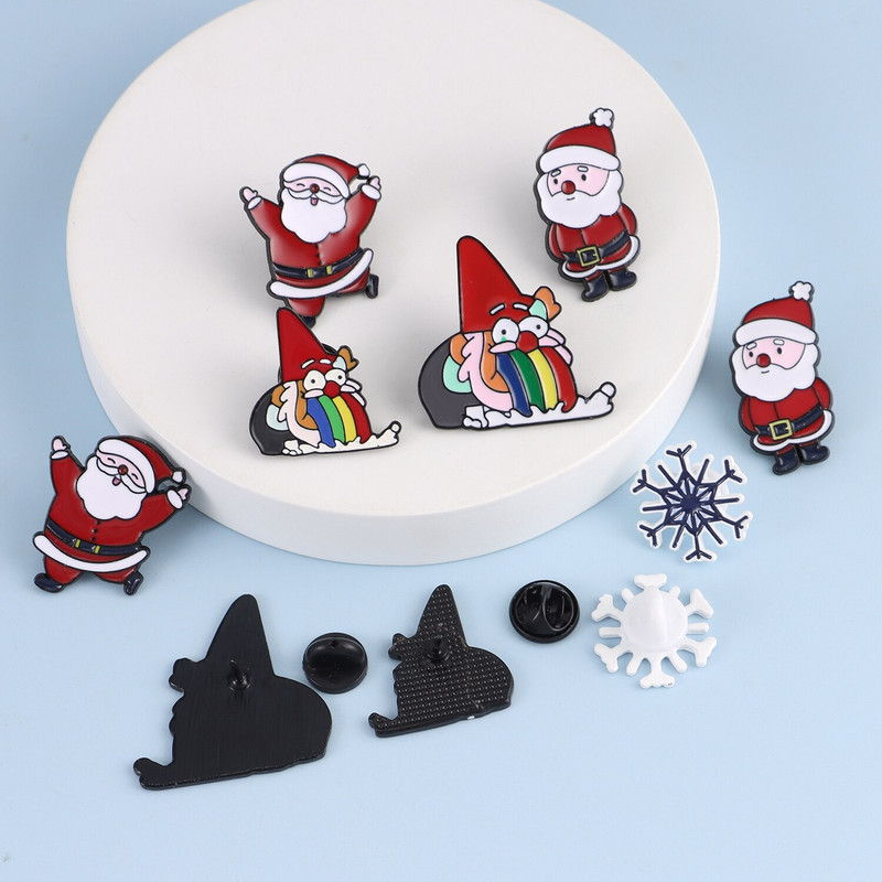 Χριστουγεννιάτικο σμάλτο καρφίτσα Άγιος Βασίλης Καμπάνες Άλκες Χιονάνθρωπος Χριστουγεννιάτικο δέντρο Μεταλλικές καρφίτσες Σήματα για γυναίκες Άνδρες Παιδικά δώρα Χριστουγεννιάτικο πάρτι