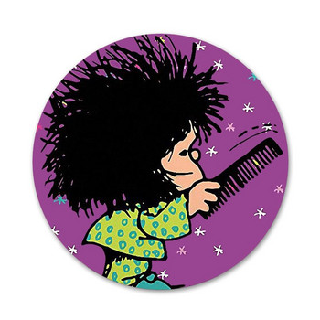 Ново пристигане 58 mm Mafalda Badge Brooch Pin Аксесоари за дрехи Раница Декорация подарък