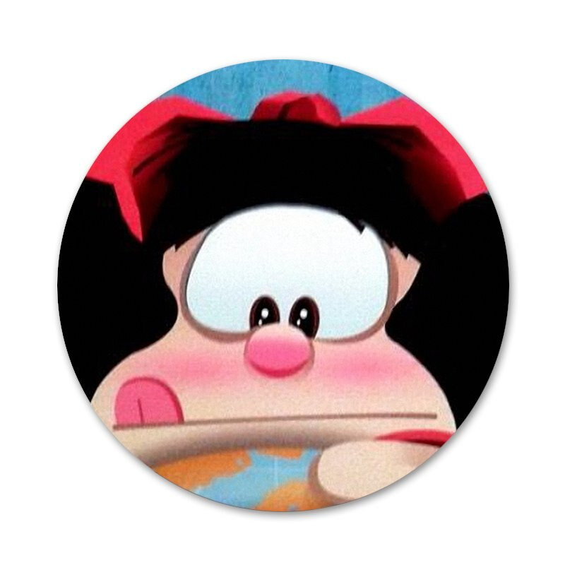 Novi dolazak 58 mm Mafalda značka broš igla dodaci za odjeću ruksak ukras dar