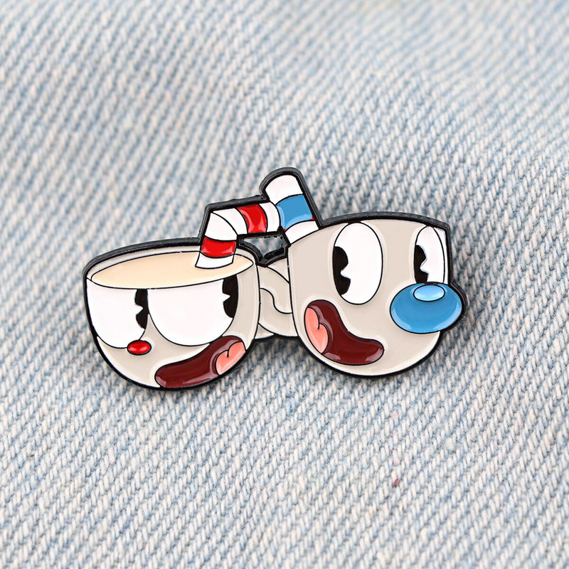AD2077 puodelis emalio smeigtukas Anime ženklelis Dekoratyviniai drabužiai Ženkliukas atvartų segtukai Sagė Papuošalai Portfelis Kuprinės priedai