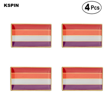 Sapphic-Pride-Flag-Large Lapel Pin Σημαία Καρφίτσα Καρφίτσες Σήματα 4 τεμ.