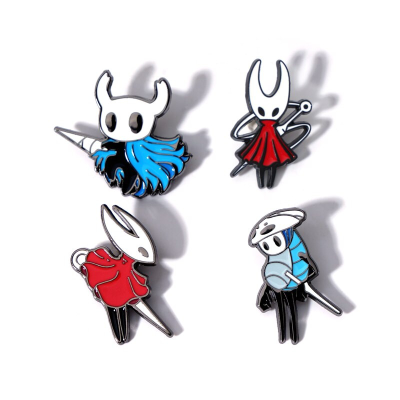AD1931 Hollow Knight Καρφίτσες με σμάλτο Μεταλλική καρφίτσα Παιχνίδι Κόσμημα κινουμένων σχεδίων Σήμα για γυναίκες Ανδρικά σακίδιο με πέτο Τσάντες πλάτης Badge Kids Anime