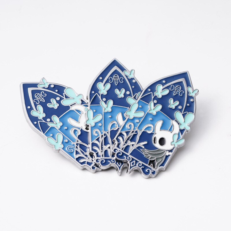 AD1931 Hollow Knight Καρφίτσες με σμάλτο Μεταλλική καρφίτσα Παιχνίδι Κόσμημα κινουμένων σχεδίων Σήμα για γυναίκες Ανδρικά σακίδιο με πέτο Τσάντες πλάτης Badge Kids Anime