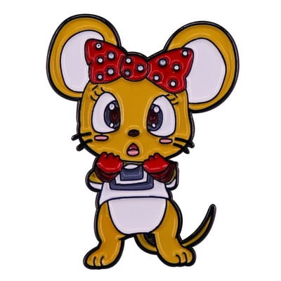 AD2094 Miela pelė Juokingas animacinis filmas Mielas karvės emalio segtukas Sagės Apykaklė Atvartas Smeigtukas Ženkliukas Gyvūnų papuošalai Dovana vaikų draugams