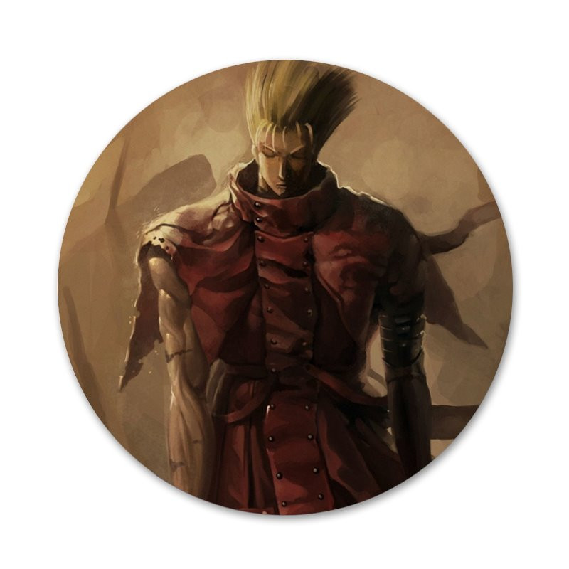 58 mm TriGun Stampede Wolfwood značka broš igla dodaci za odjeću ruksak ukras dar