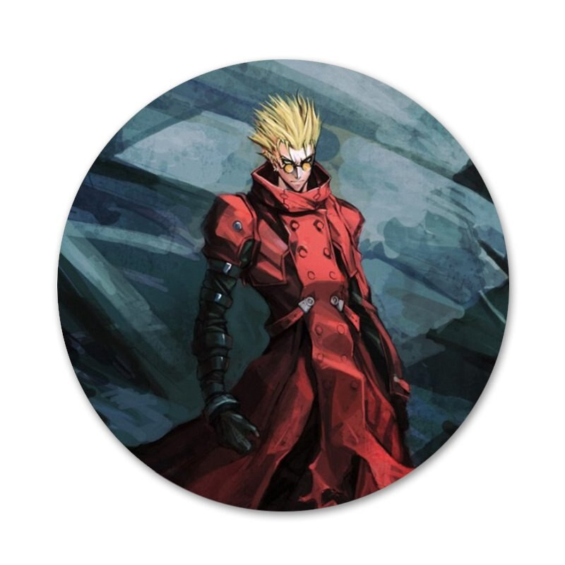 58 mm TriGun Stampede Wolfwood značka broš igla dodaci za odjeću ruksak ukras dar