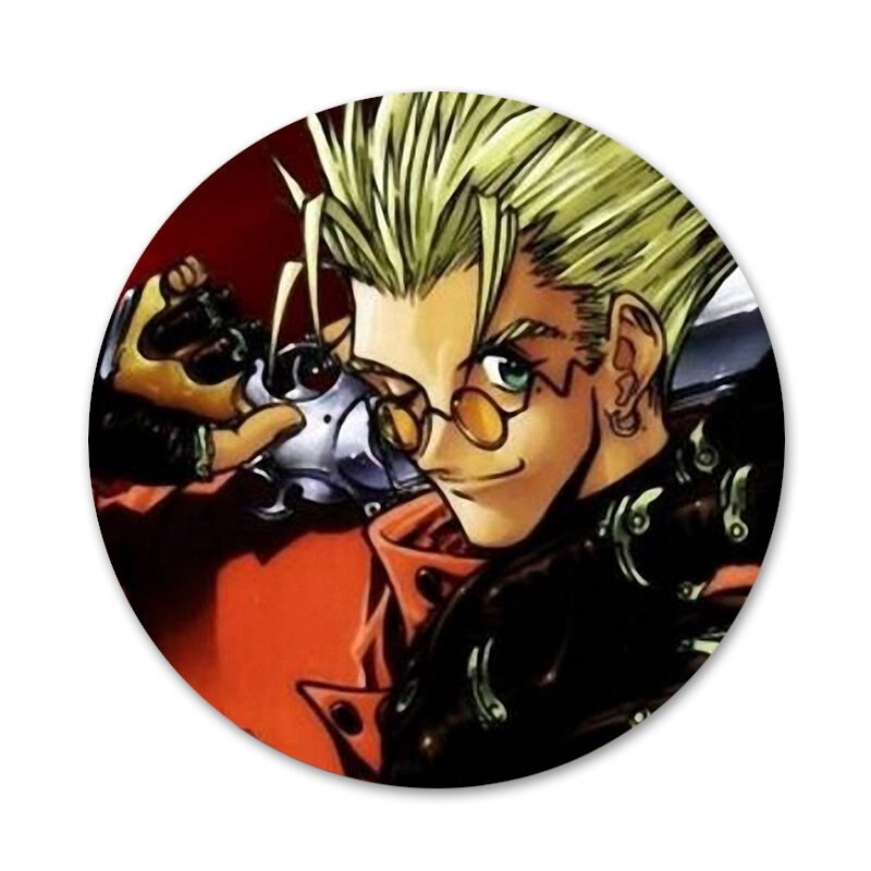 58 mm TriGun Stampede Wolfwood značka broš igla dodaci za odjeću ruksak ukras dar