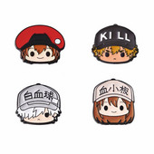 AD1418 Cells at Work Καρφίτσες Anime με σμάλτο Καρφίτσες σε σακίδιο πλάτης Χαριτωμένα αξεσουάρ για κοσμήματα Ιαπωνικά Manga Δώρο καρφίτσες πέτο