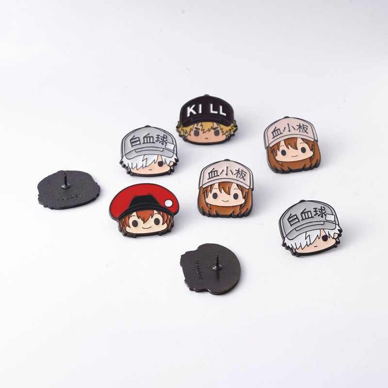 AD1418 Cells at Work Καρφίτσες Anime με σμάλτο Καρφίτσες σε σακίδιο πλάτης Χαριτωμένα αξεσουάρ για κοσμήματα Ιαπωνικά Manga Δώρο καρφίτσες πέτο