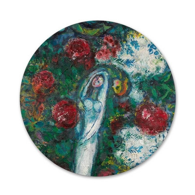 58 mm Marc Chagall Ikone Igle Dekoracija znački Broševi Metalne značke za odjeću Dekoracija ruksaka