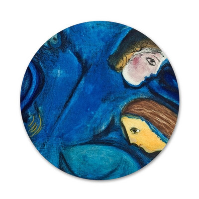 58 mm Marc Chagall Ikone Igle Dekoracija znački Broševi Metalne značke za odjeću Dekoracija ruksaka