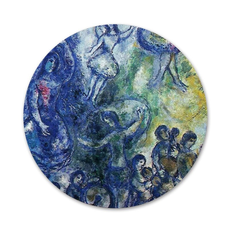 58 mm Marc Chagall Ikone Igle Dekoracija znački Broševi Metalne značke za odjeću Dekoracija ruksaka