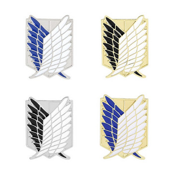 Cartoon Attack On Titan Brooch Pin Wings of Liberty Freedom Scout Regiment Legion Survey Recon Corp Eren Badge Jewelry Gift