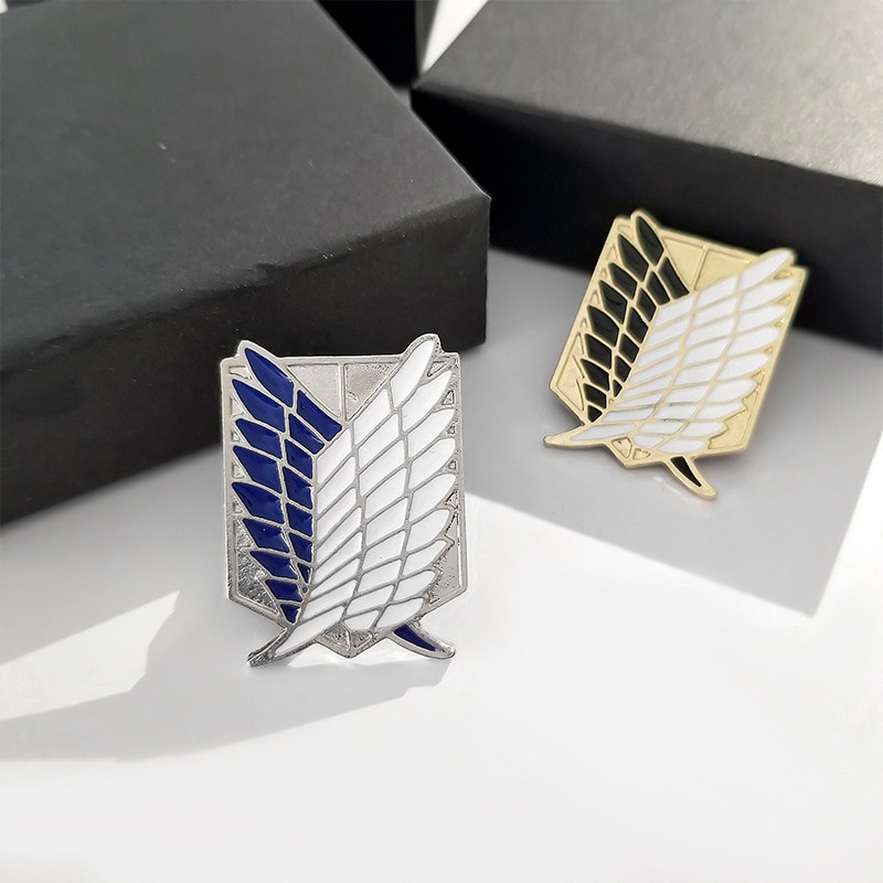 Cartoon Attack on Titan Pross Pin Wings of Liberty Vabaduse Scouts Rügement Leegion Survey Recon Corp Eren Märgi Ehted Kingitus