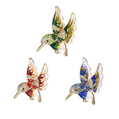 Broșe de păsări mici din zircon, nou sosire, pentru femei, broșă drăguță cu pasăre colibri, ace de culoare aurie, bijuterii animale, ornament de haină cadou